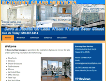 Tablet Screenshot of economyglassservices.com